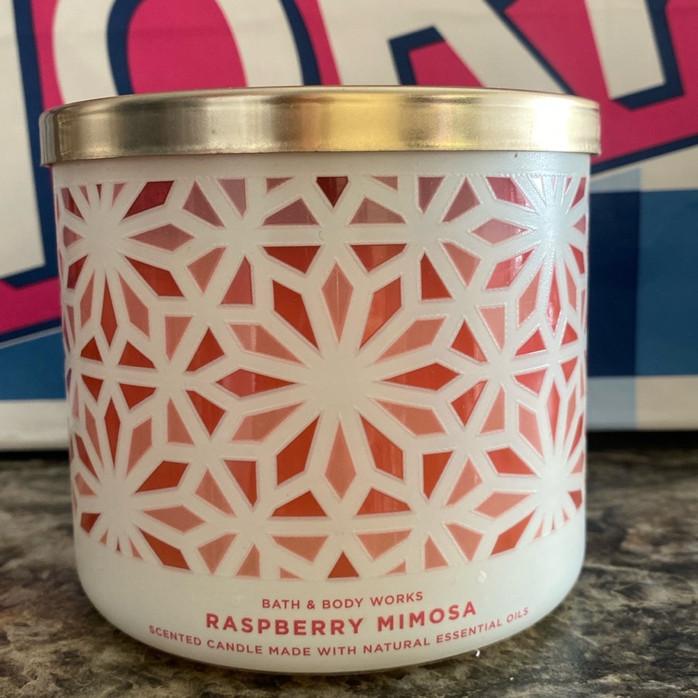 Bath & body Works Raspberry Mimosa  3- wick candle